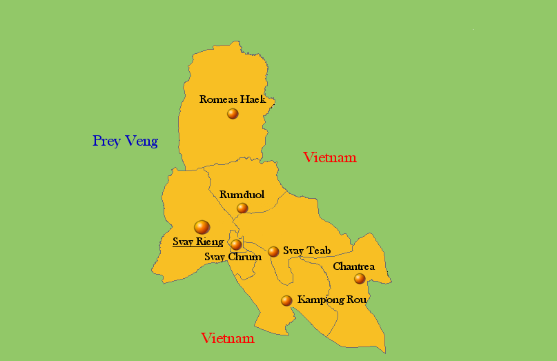 Svay Rieng Province Map Svay Rieng