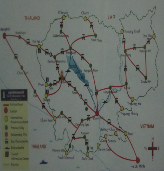 Carte transport Cambodge